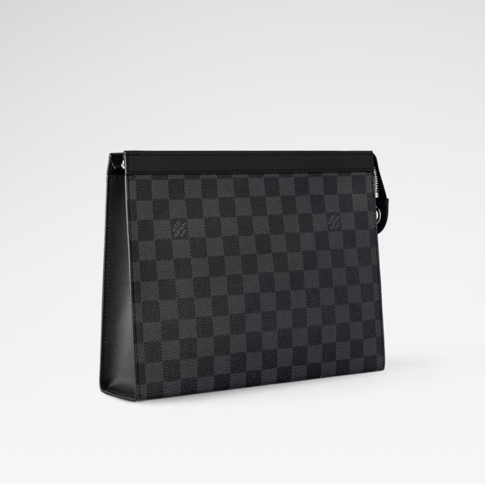 New Louis Vuitton Pochette Voyage Travel Pouch with Iconic Checkered Pattern